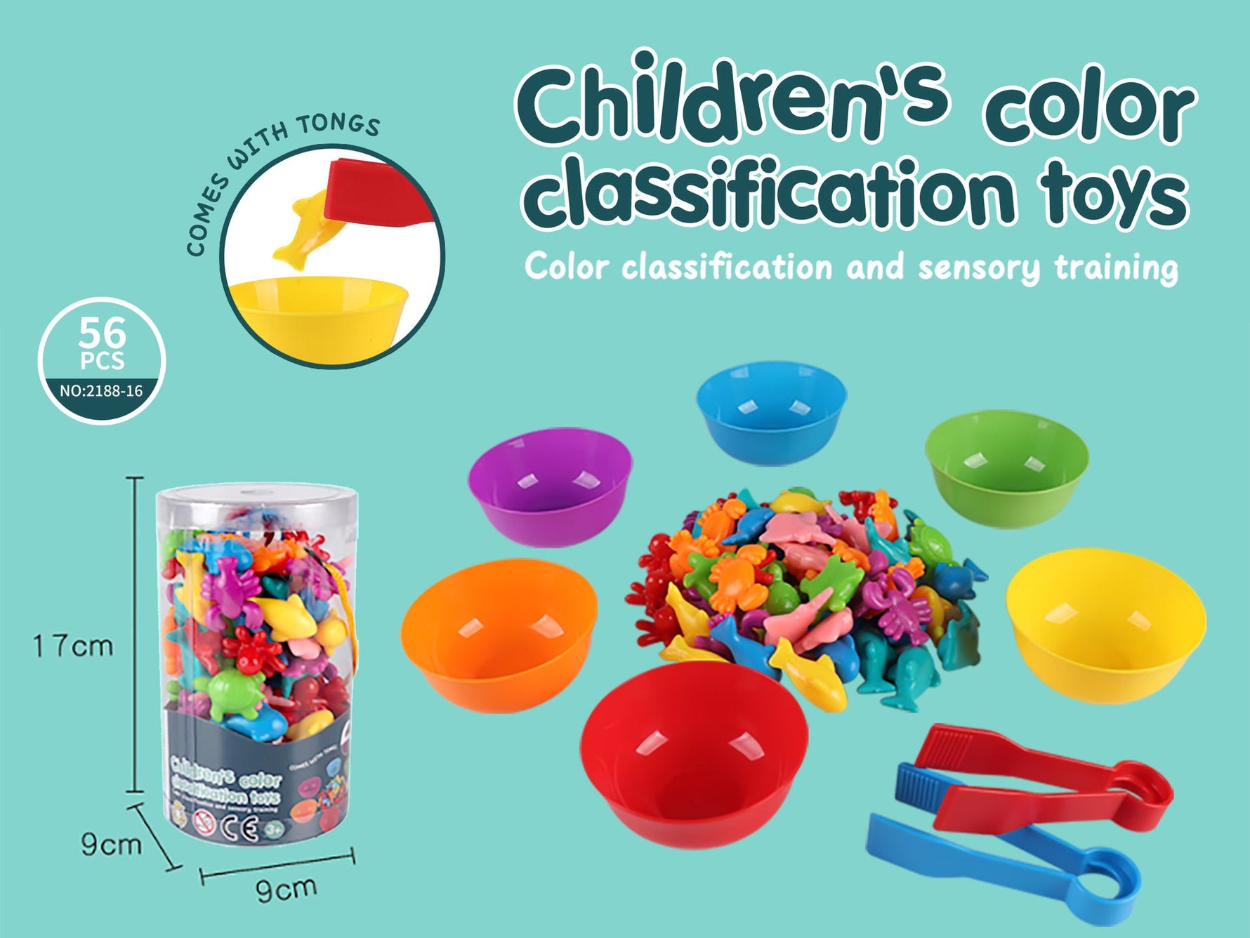 Rainbow Counting Dinosaurs Early Education Cognitive Montessori Early Education - Cindi Book