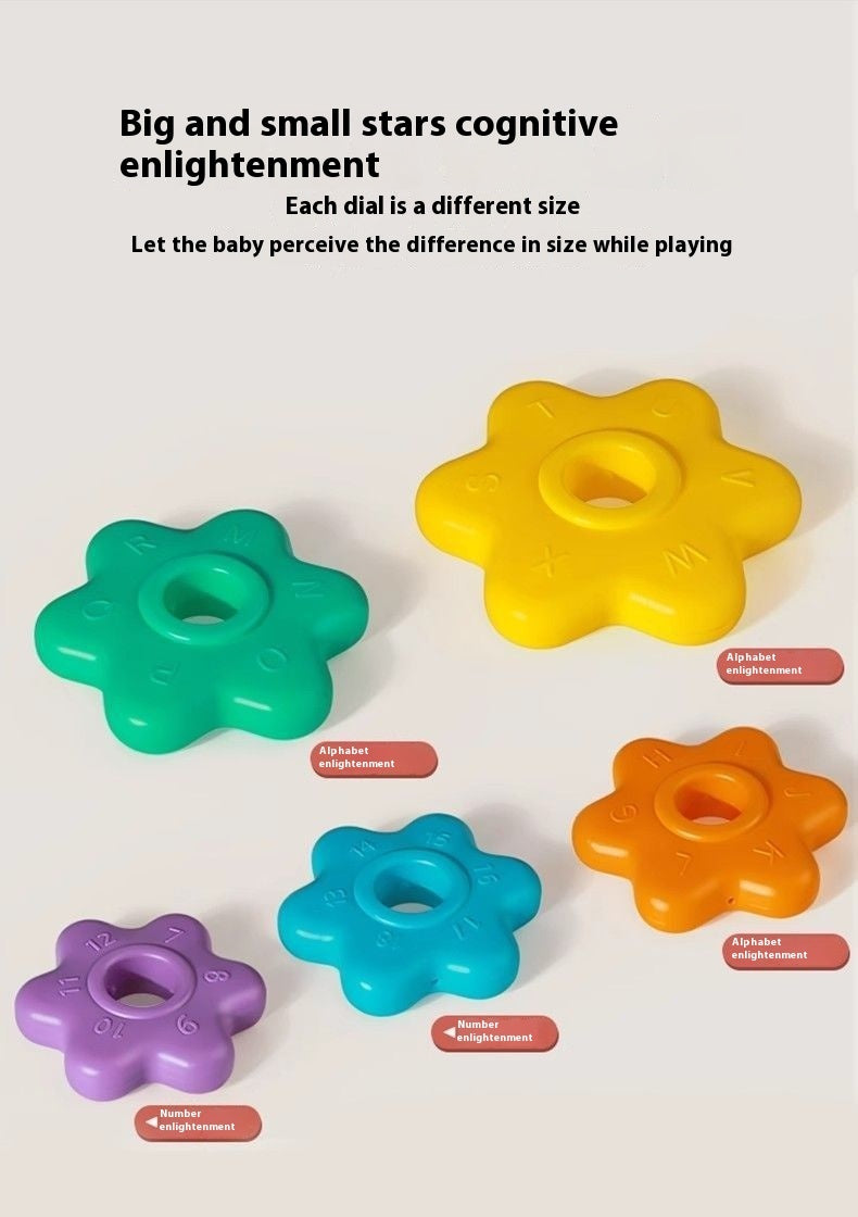 Rainbow Rotary Table Jenga Toy - Cindi Book