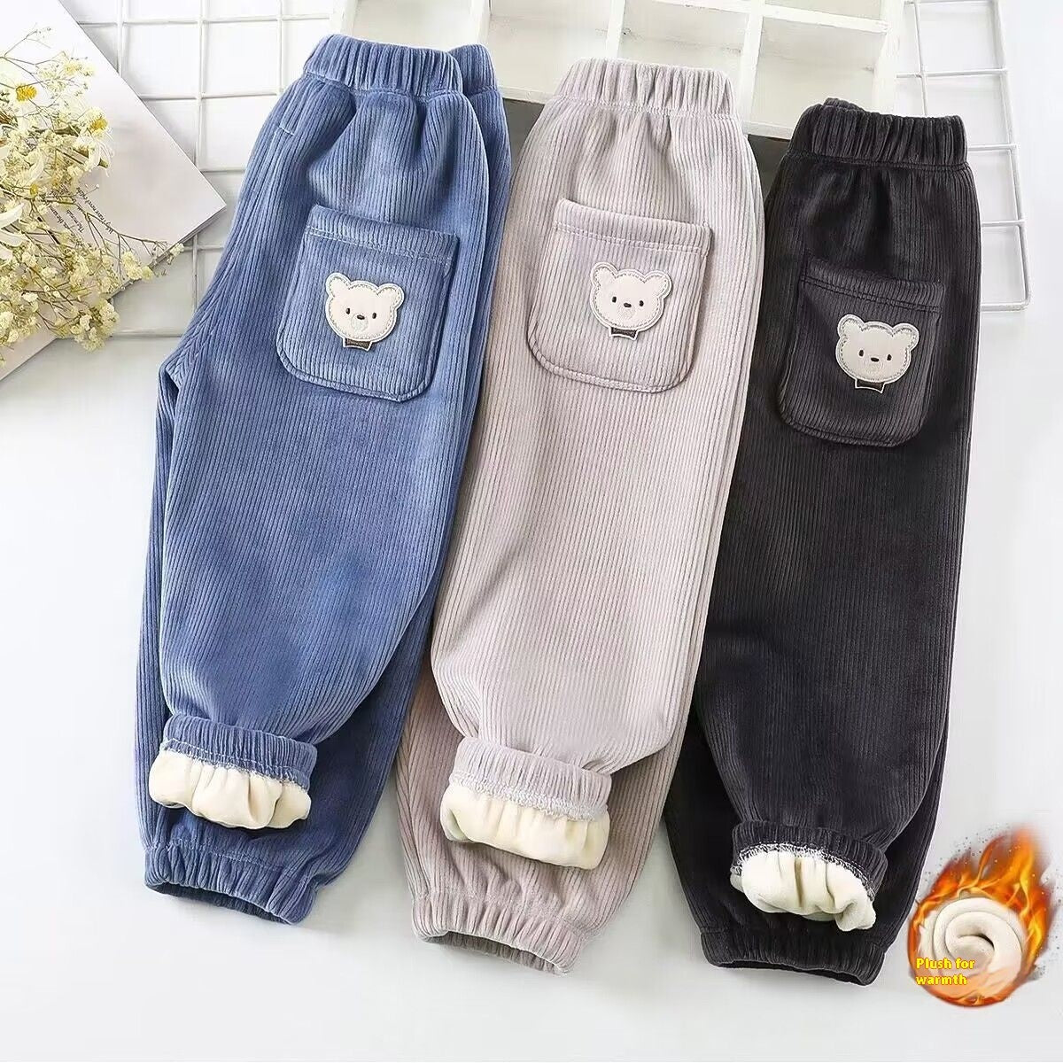 Fashion Corduroy Casual Pants Boys and Girls