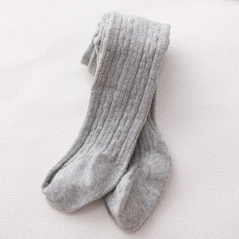 Fashion Simple Baby Cotton Solid Color Pantyhose - Cindi Book