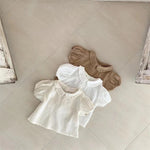 Baby Girl Cute Lapel Short-sleeved Blouse T-shirt - Cindi Book