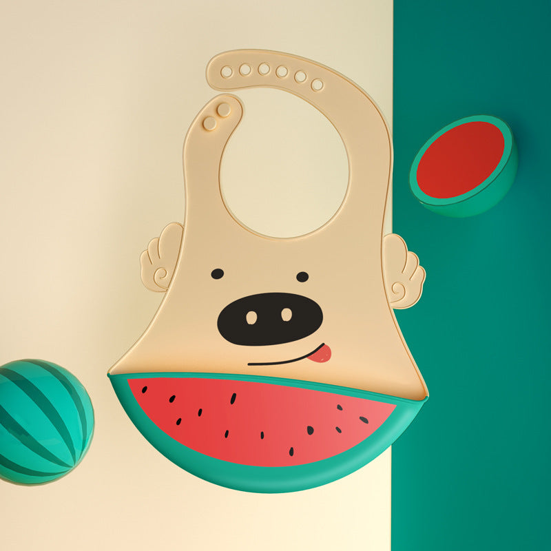 Baby Eating Silicone Bib Baby Stereo Waterproof - Cindi Book