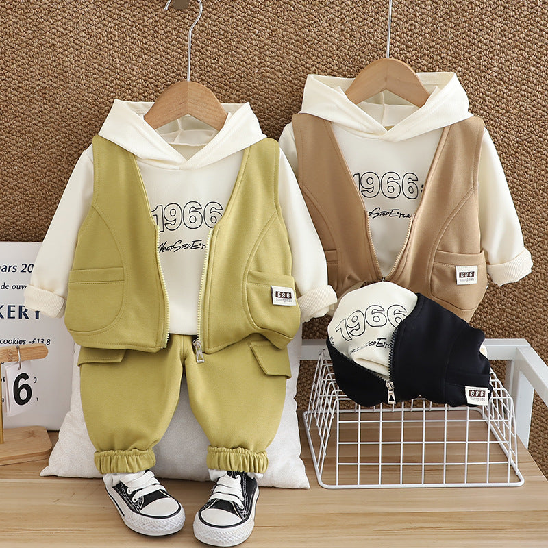Children's Outfit Number Vest Three-Piece