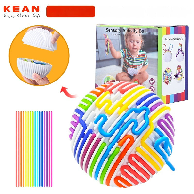 Sensory Activity Ball Puzzle Decompression Anxiety Training Silicone Toy - Cindi Book