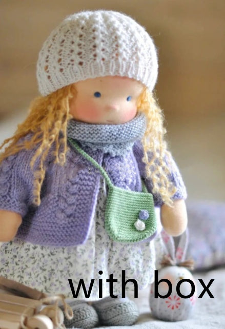 Handmade Plush Doll Golden Curly Girl Finished Product - Cindi Book