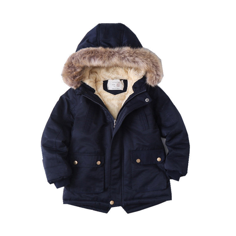 Fleece-lined Thickened Boys Cotton-padded Cotton Wadded Jacket - Cindi Book