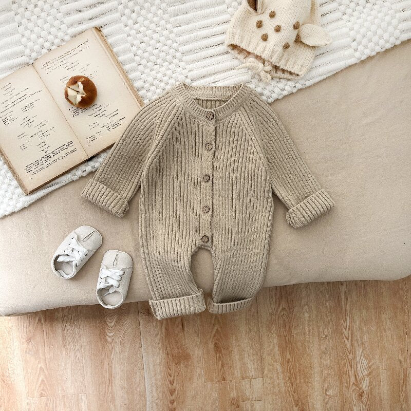 Knitted Thickened Rompers Newborn Winter Clothes Sweater Romper - Cindi Book