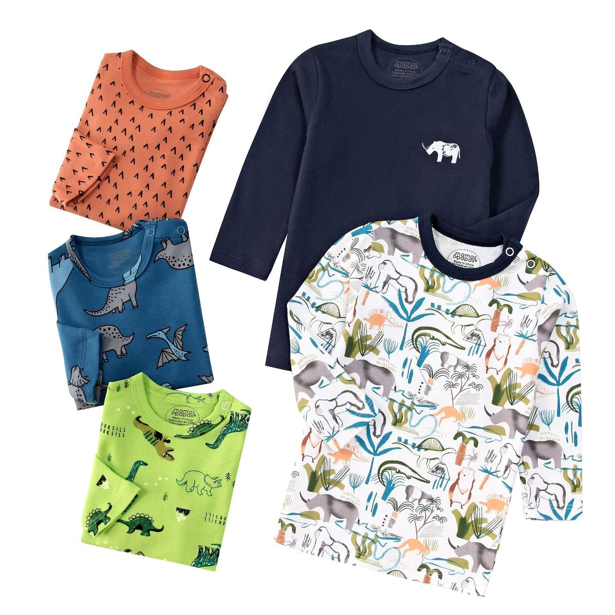 Autumn Children's Cartoon Printed Home Long-sleeved Top T-shirt Mixed Color Five Pieces - Cindi Book