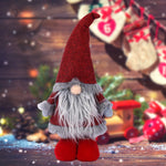 Cute Braids Faceless Plaid Hooded Forest Old Man Doll Home Plush Desktop Decoration - Cindi Book