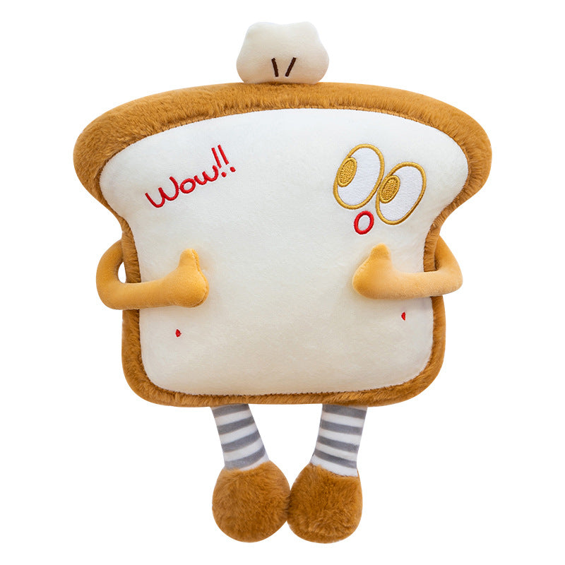 Large Waist Cushion Nap Pillow A Plush Toast Toy - Cindi Book