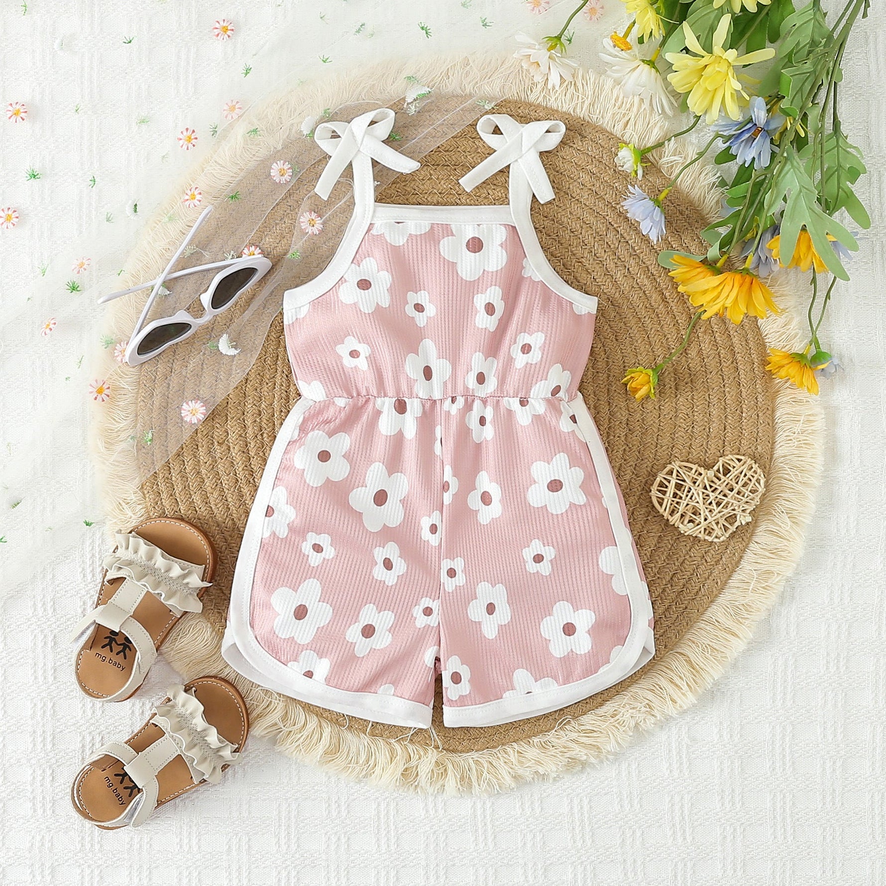 Summer New Girls' Jumpsuit Printed Sling - Cindi Book