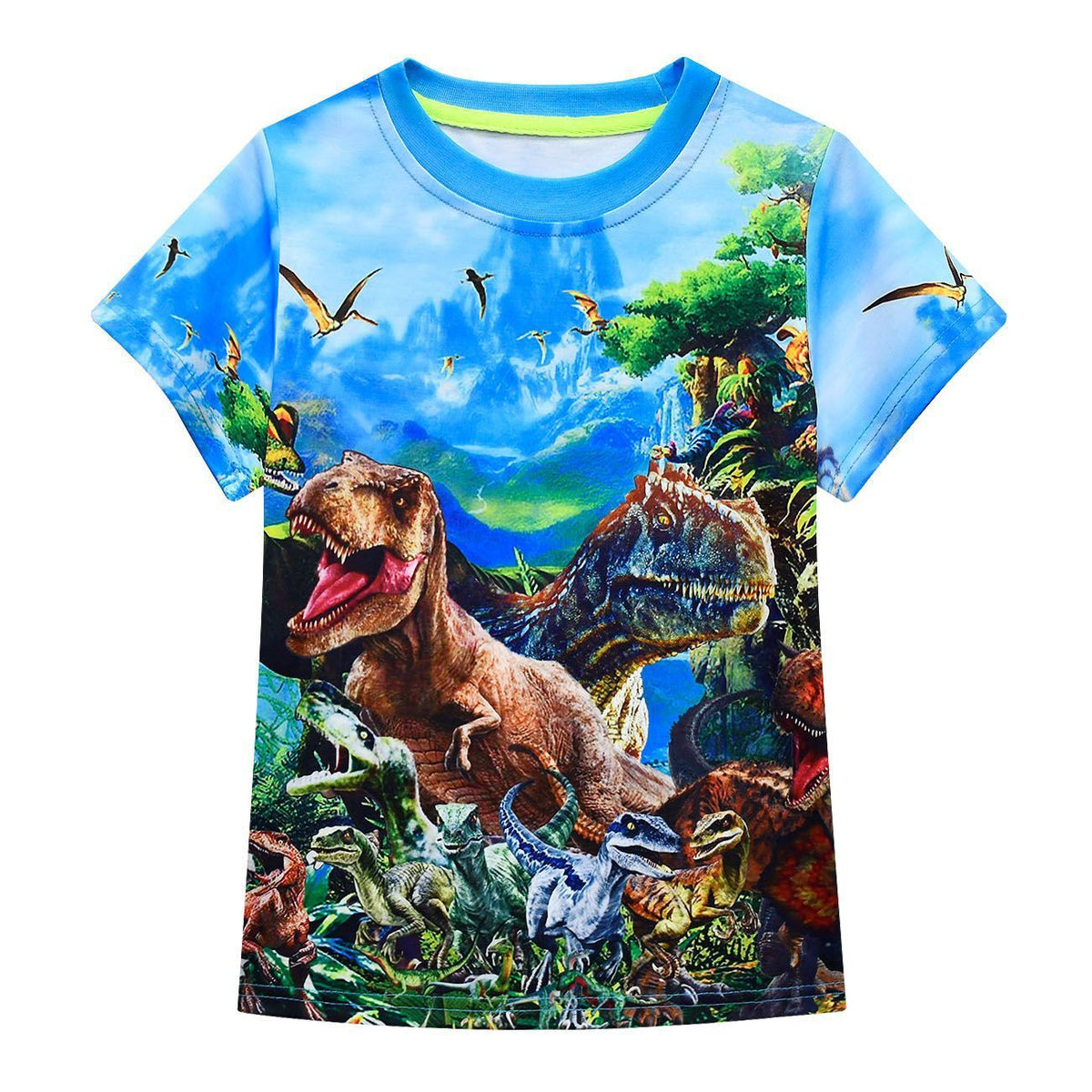 Children And Teens Dinosaur World Cartoon Boy T-shirt Short Sleeve - Cindi Book