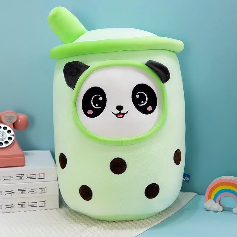 Fruit Milky Tea Cup Pillow Plush Toy Leather Phone Case - Cindi Book