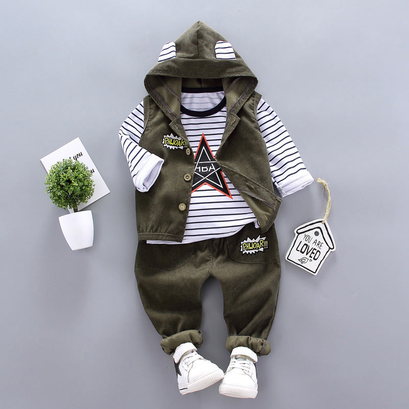Children's Clothes Boys' Suits Boys' Autumn Three-Piece Suits - Cindi Book