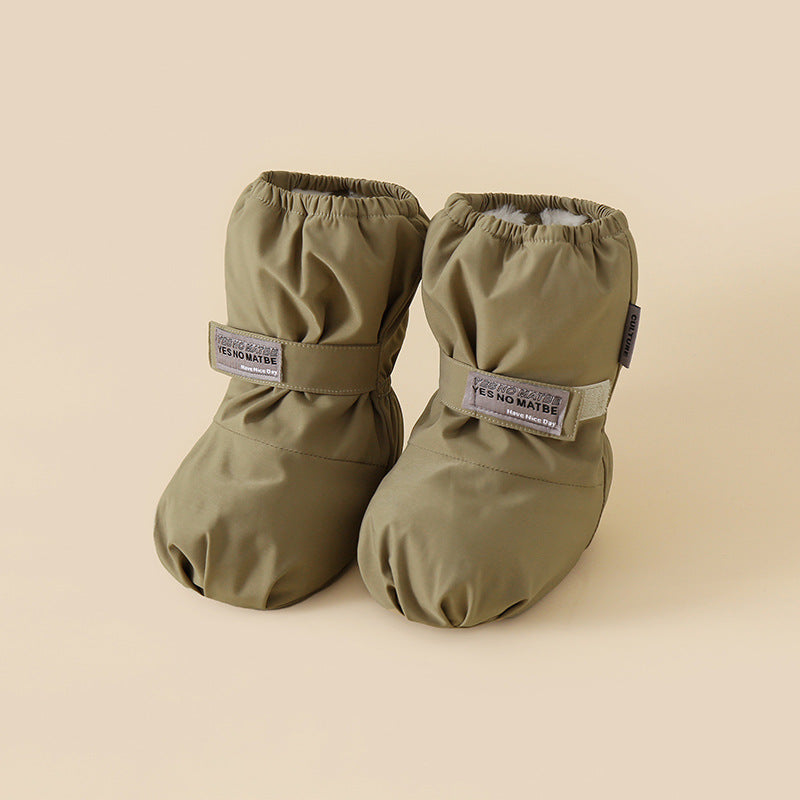 Children's Waterproof Cotton Shoes Cross-border European And American Winter Baby And Infant Ankle Sock Two-in-one Velvet Shoes Children's Shoes - Cindi Book