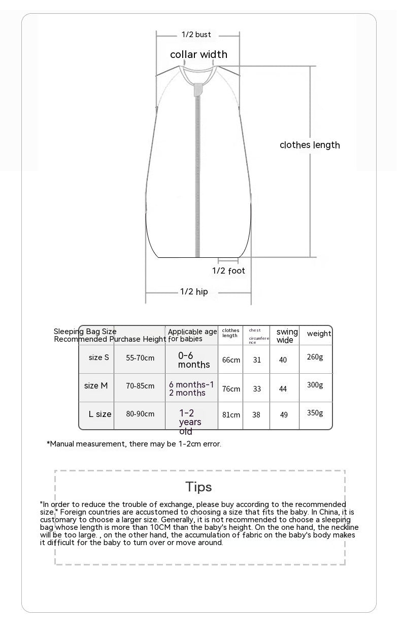 Pure Cotton Newborn Baby Supplies Vest-style Baby Sleeping Bag - Cindi Book