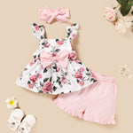 Solid Color Lace Shorts Hairband Set - Cindi Book