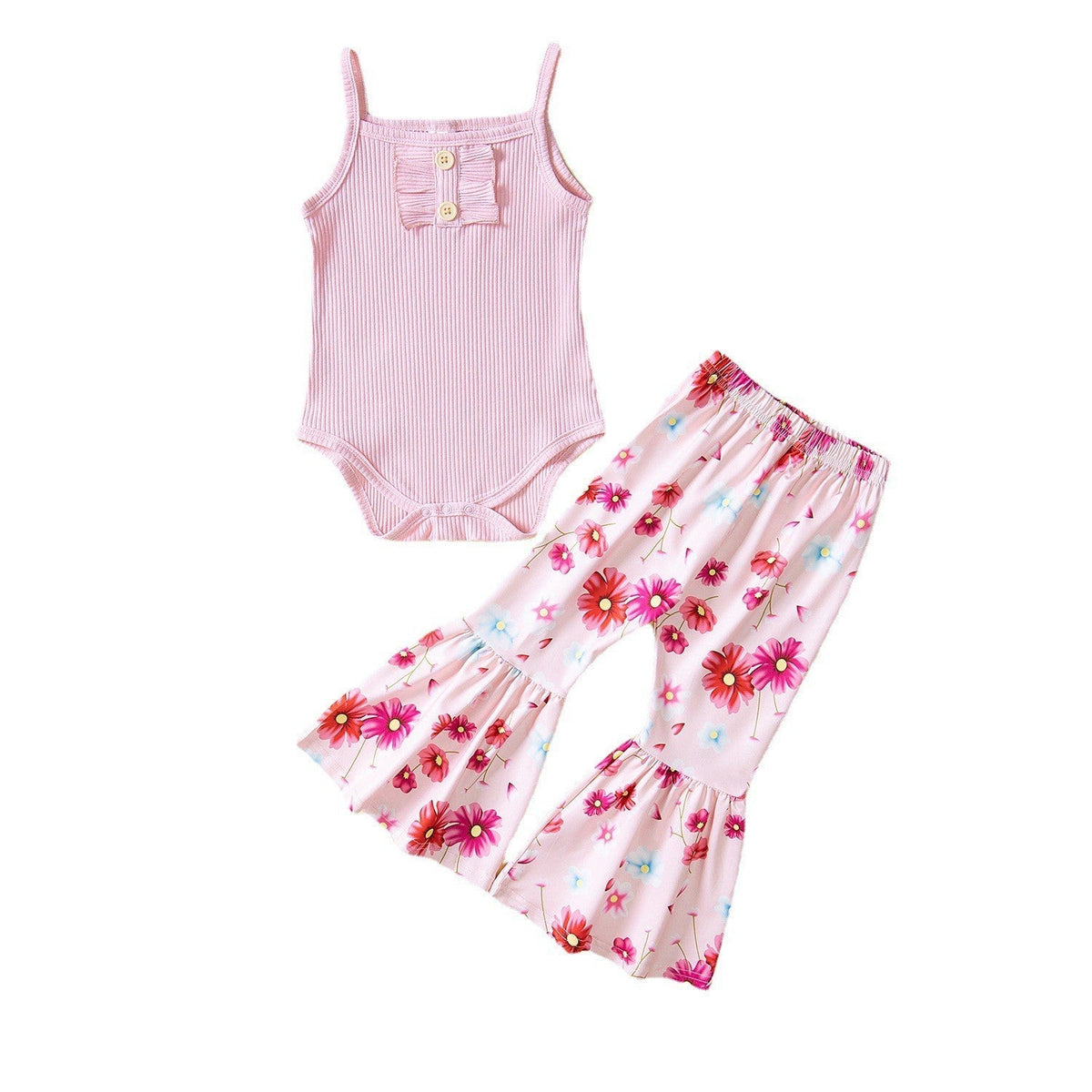 Summer Fashionable Cute Strap Girls' Set - Cindi Book