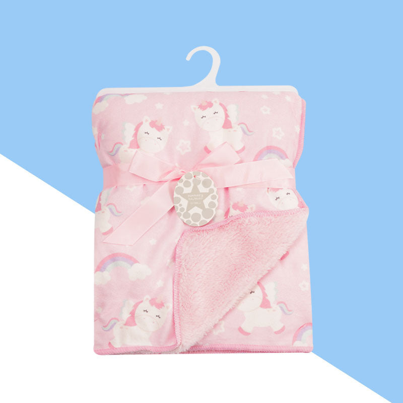 Babies' Woolen Blanket Baby Double Layer Super Soft Plush Blanket - Cindi Book