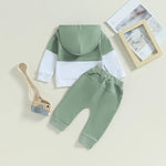 Color Stitching Hoodie Children's Fashion Casual Set - Cindi Book