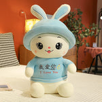 With Hat Rabbit Stuffed Animal Toy Female - Cindi Book