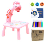 Children LED Projector Art Drawing Table Toys Painting Board Desk - Cindi Book