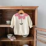 Cute Flowers Cotton Knitted Baby Sweater - Cindi Book