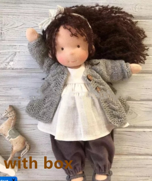Handmade Plush Doll Golden Curly Girl Finished Product - Cindi Book