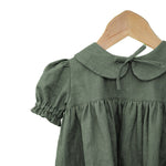 Girls Rustic Cotton And Linen Dress - Cindi Book