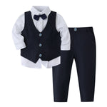 Banquet Party Gentleman Bow Tie Vest Dress Boys' Three-piece Suit - Cindi Book