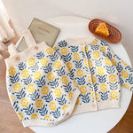 Infant Children's Sweater Pull Flower Knitted Cardigan Romper - Cindi Book