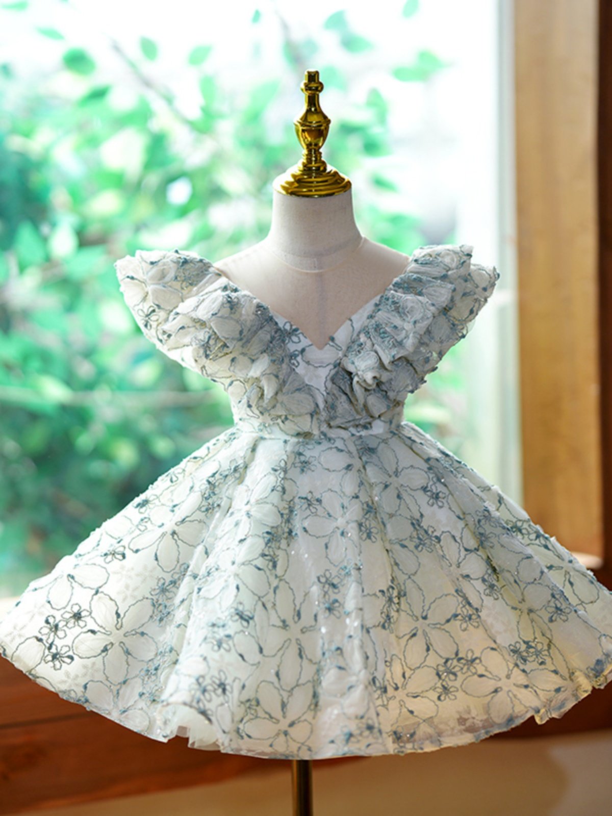 New Floral Princess Dress For Flower Girlssimple And Adorable For Kids Birthdays - Cindi Book