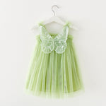 Children's Mesh Dress Sling Birthday Dress Pettiskirt Three-dimensional Angel Wings Fairy Fashionable Skirt - Cindi Book