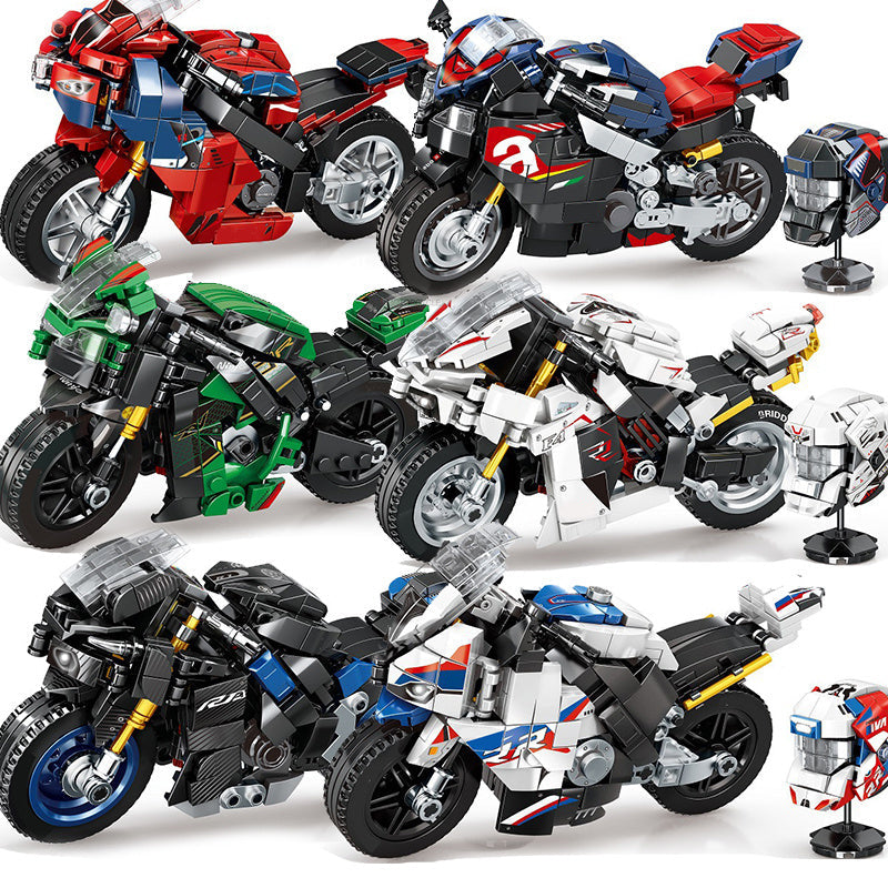 Cross-country Motorcycle Building Block Puzzle Toy - Cindi Book
