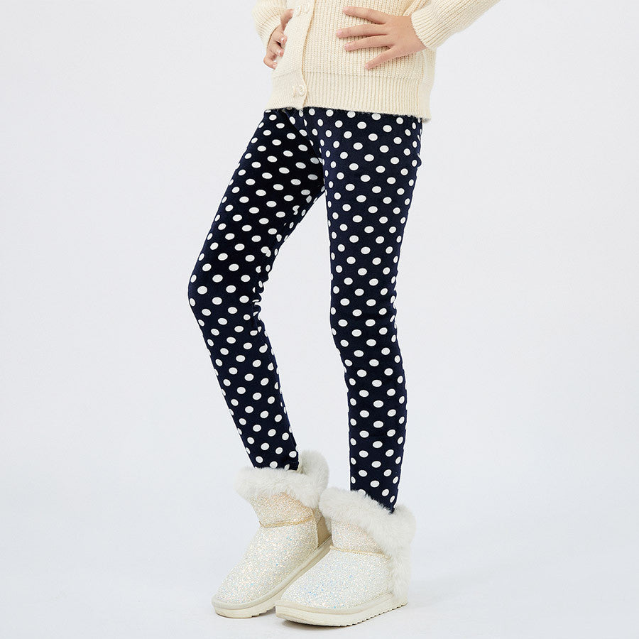 Girls' Autumn And Winter Thermal Base Medium And Large Printed Velvet - Cindi Book