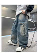 Simple And Versatile Boys' Pants Loose Cargo Jeans - Cindi Book