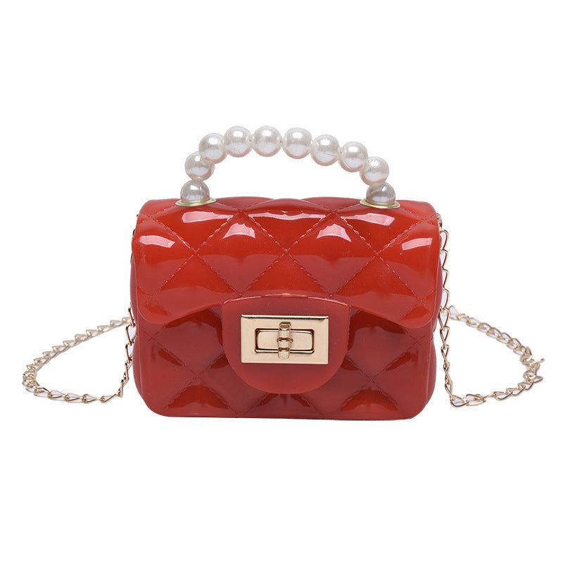 Pearl Hand One-shoulder Crossbody Chain Children's Bags - Cindi Book