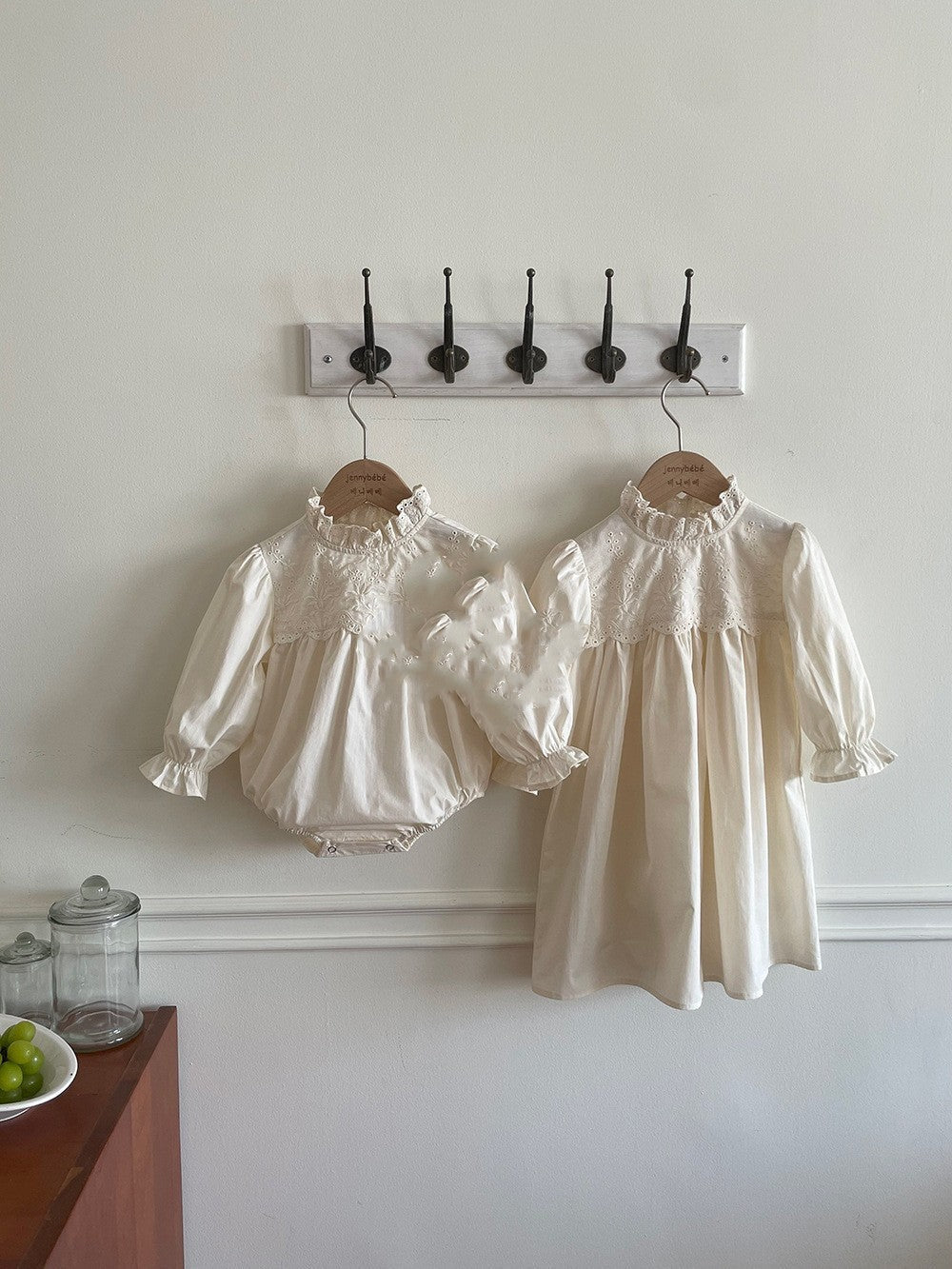 Crawling Set Baby Lace Stand-Up Collar Jumpsuit Girls Dress