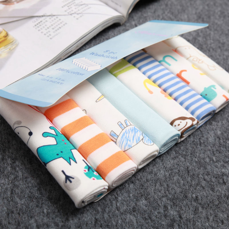 Newborn Cotton Gauze Saliva Towel Foreign Trade Baby Feeding Towel 8 Packs - Cindi Book