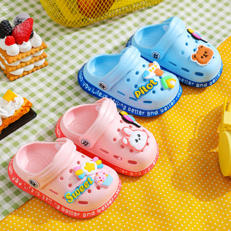 Kids Cartoon Cave Hole Sandals - Cindi Book