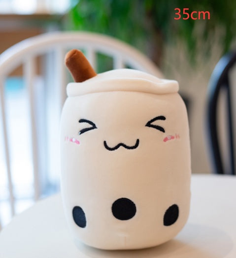 Cute Fruit Drink Plush Stuffed Soft Strawberry Milk Tea Plush Boba Tea Cup Toy Bubble Tea Pillow Cushion Kids Gift - Cindi Book