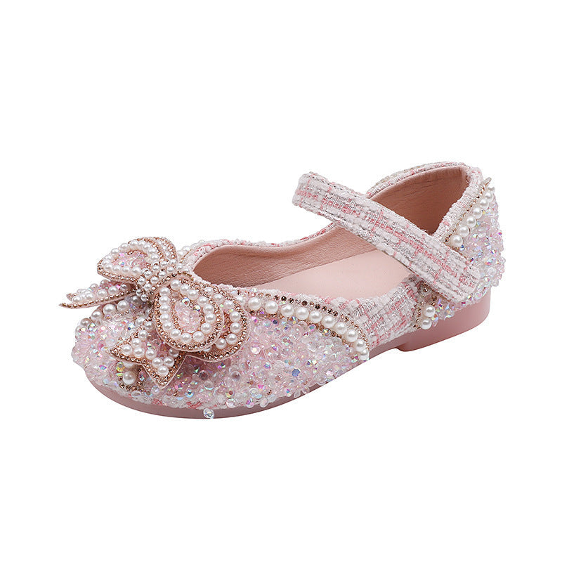 Bow Baby Princess Children's Single-layer Shoes - Cindi Book