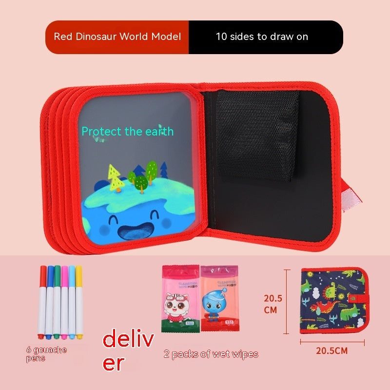 10-sided Children's Early Education Picture Book Double-sided Graffiti Drawing Board - Cindi Book