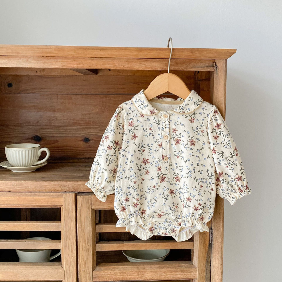Baby Girl Cotton Print Romper Triangle Jumpsuit - Cindi Book