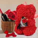 Rose Bear Preserved Fresh Flower Valentine's Day Birthday Gift - Cindi Book