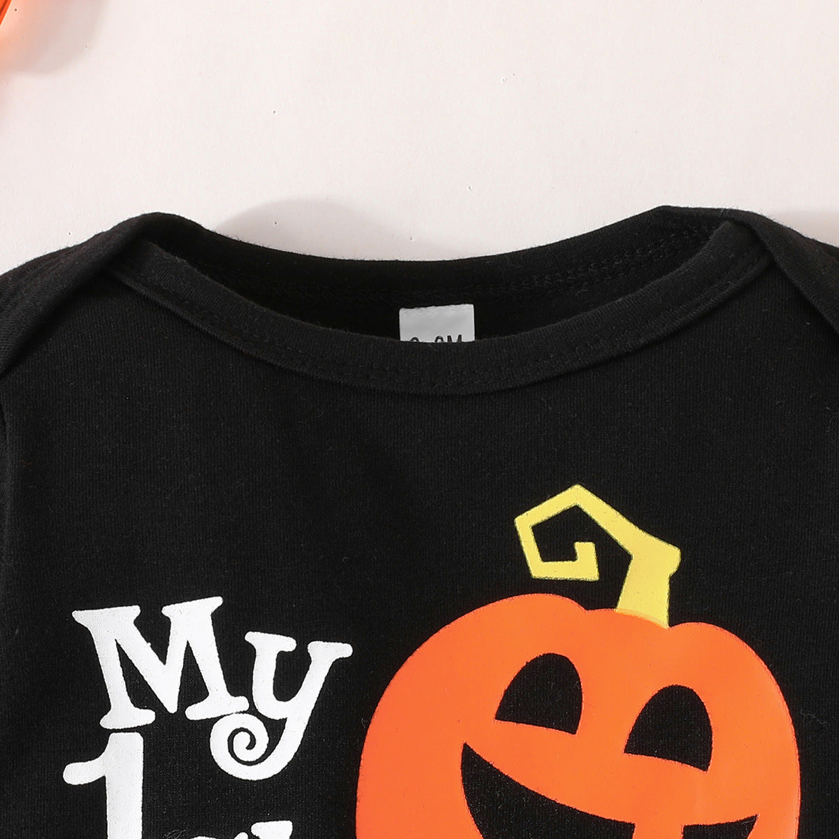 Baby Halloween Letter Long-sleeve Jumpsuit Pumpkin Pattern Trousers Hat Suit - Cindi Book