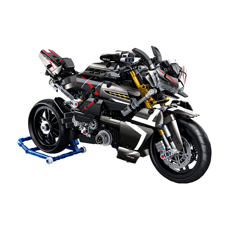 Tabletop Decoration Assembly Building Blocks Model Boy Toy Motorcycle - Cindi Book