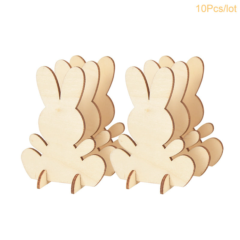 Laser Engraving Laser Wood Chip Rabbit 3D Stereoscopic Ornament - Cindi Book