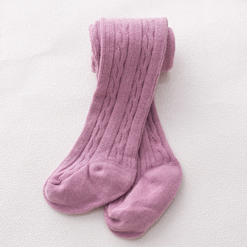 Fashion Simple Baby Cotton Solid Color Pantyhose - Cindi Book