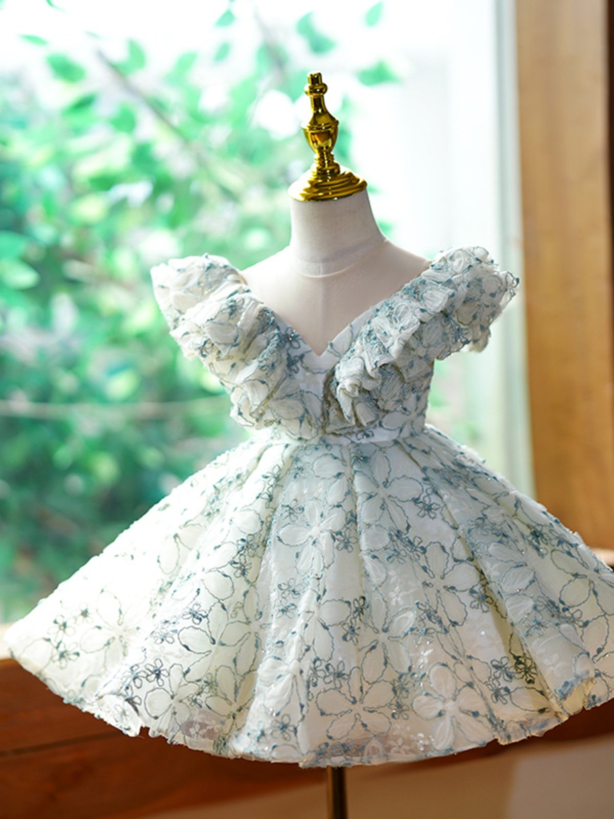 New Floral Princess Dress For Flower Girlssimple And Adorable For Kids Birthdays - Cindi Book